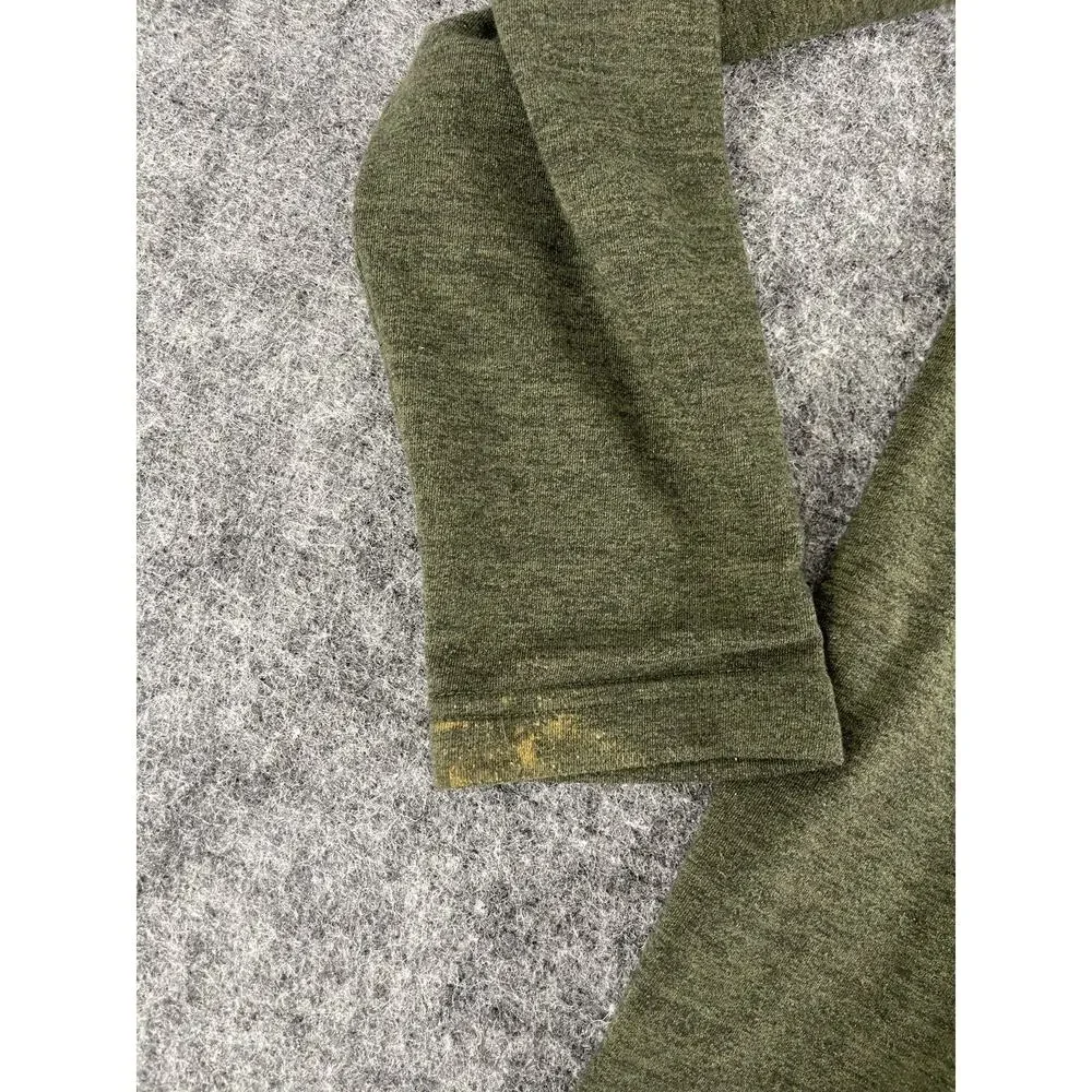 SwissTech Sweater Mens Medium Green Pullover Sweatshirt Quarter Zip N253